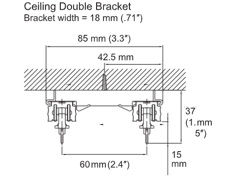 Ceiling Double Bracket